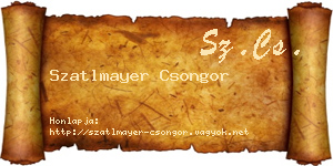 Szatlmayer Csongor névjegykártya