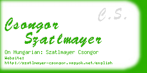 csongor szatlmayer business card